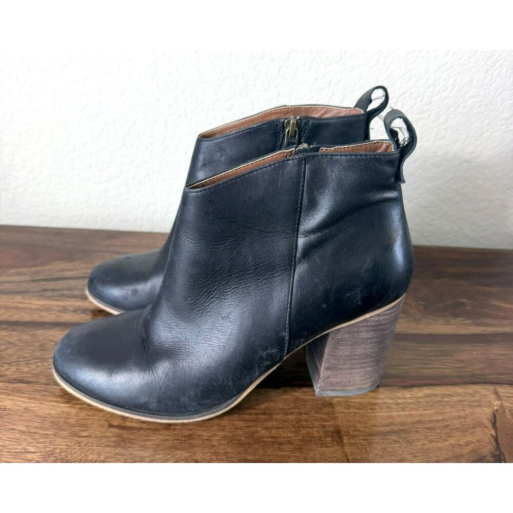 BP. Nordstrom Lance Boots BLACK Burnished Leather BOOTIES Women's 9M